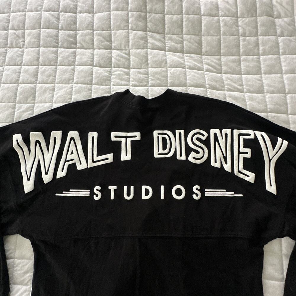 Disney Spirit Jersey Adult XS Black Walt Disney Studios Spellout Mickey Mouse - Picture 7 of 11